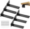Knpwer 6 Stück Schwarze Eisen Regalhalterungen, 6 Zoll Heavy Duty Wandmontage Halterungen
