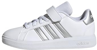 adidas Grand Court 2.0 Shoes Children, Zapatillas Unisex niños, Cloud White Matte Silver Cloud White, 30 EU
