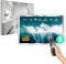 Leotachi 32inch High-end Smart Bathroom Mirror TV - 4K Ultra HD, IP66 Waterproof, Android TV, Voice Remote Control, Built-in DVB-T/T2/C/S/S2 Tuner, HDMI (ARC), SPDIF, Upgrade Your Bathroom (Silver)