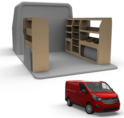Van Racking fits Renault Trafic (Short Wheelbase) Plywood Easy Self Assemble Tool Storage Shelving - Fitting Fixtures Included - (Both Sides)