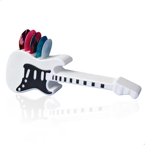 Caja de Almacenamiento para Púas de Guitarra, Soporte para Púas de Guitarra, Soporte para Púas de Guitarra Modelo Guitarra, Regalo para Guitarristas, Accesorios de Guitarra para Guardar y Exhibir Púas