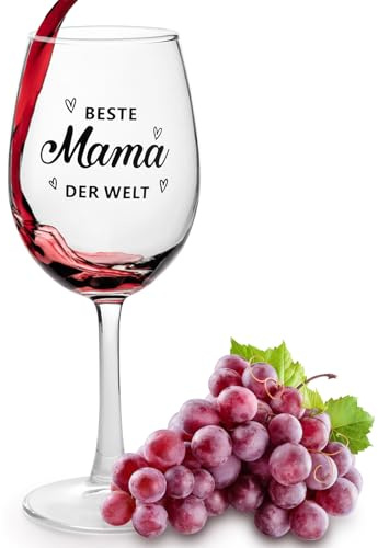 Weihnachtsgeschenke für Mama Frauen,350ml Glas Weinglas,Mama Oma Geschenk