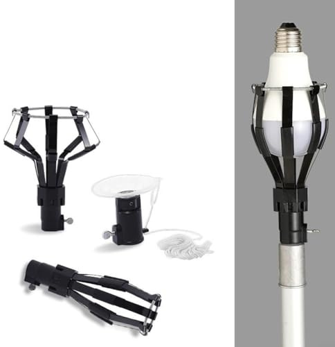 HomeVortex Kit de cambio de bombillas con ventosa y accesorios para empotrar, reflector e incandescentes, juego de herramientas de 3 piezas compatible con techo alto para uso doméstico o profesional