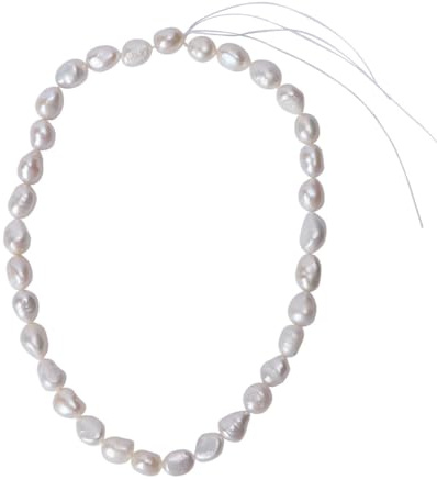 COHEALI Collana di Barocche 9-10mm Circa 35 Pezzi Naturali Bianche Fai da Te per Donna e Delicata per Feste e Uscite Amici