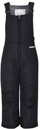 Arctix Infant/Toddler Chest High Snow Bib Overalls, Black, 4T