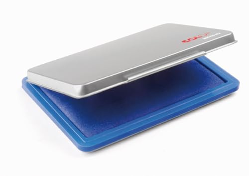 COLOP, 137868 - Tampone d'inchiostro AA8Micro M2 con involucro metallico, 70 x 110 mm, colore: Blu