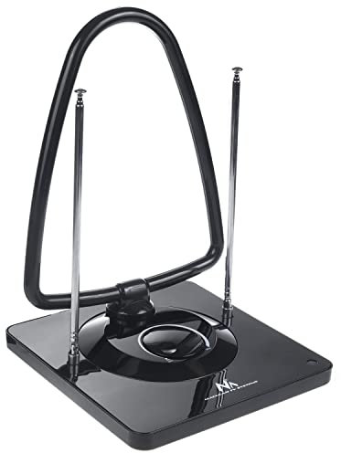 Maclean MCTV-963 Aktive DVB-T DVB-T2 Antenne, TV, Radio, Zimmerantenne, 45 dB Verstärkung, Netzteil, für UKW VHF UHF