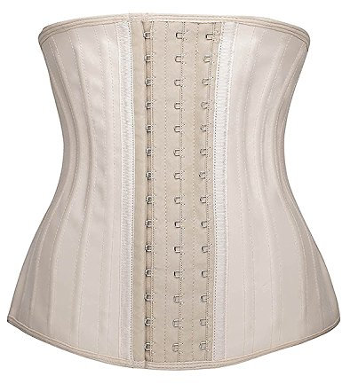 YIANNA Waist Trainer Damen Korsett Bauchweg Body Shaper Latex Corsage Bauch Weg Korsagen Sport Shapewear Corsette Taillengürtel Beige 1210 XL