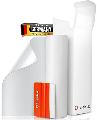 Luxshield Lackschutzfolie 20x100cm für Auto, Motorrad, Bike - Schutzfolie transparent glänzend, selbstklebend, Meterware aus DE