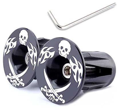 ZFZ Tapones de aluminio para manillar de bicicleta, aptos para la mayoría de bicicletas, bicicletas de carretera, bicicleta de montaña, BMX, MTB, Fixie (1 par)