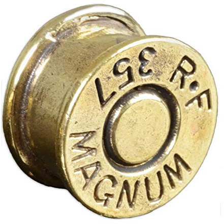 viva-adorno 1 styck Flesh Tunnel Plug Mässing Vintage Look Patron Guld Storlek 6-16 mm Z468 - Guld, Mässing