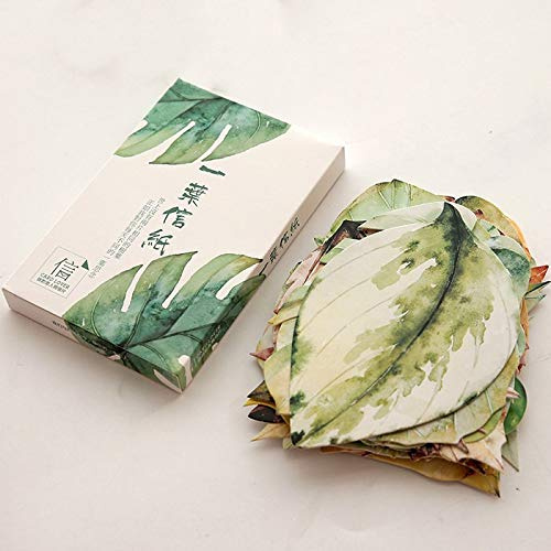 30pcs / Set Forme des Feuilles Cartes Postales Ensemble Artistique Belle Carte De Couverture Carte De Voeux D' Fournitures Scolaires Papeterie