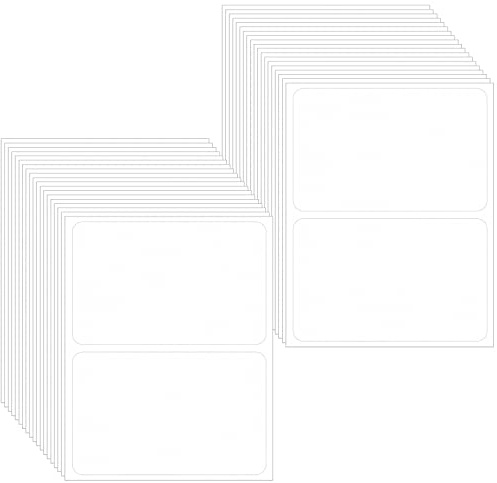Tenare 50 Sheets/100 Pcs to from Return Address Mailing Labels Mail Shipping Label, Postage Guaranteed Stickers Self Adhesive Mailing Labels Stickers for School Office(Blank Style,4.5 x 3.5 Inch)