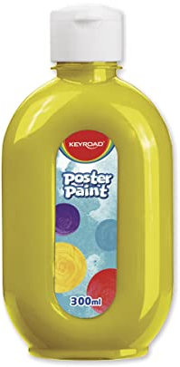 KEYROAD Temperafarben Plakatfarbe / 1 Flasche x 300 ml/Farben: Gelb/Malfarben Bastelfarben für Kinder