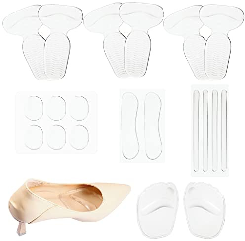 siismi 20 Coussinets de Talon Haut, Empiècements de Doublure de Talon, Coussins Antidérapants, pour Femmes, Semelles de Chaussure de Pied, Autocollants de Talon Ronds