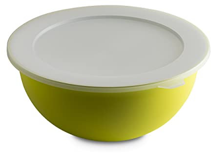 Omada Design grand bol de cuisine avec couvercle de 6,5 l, antibactérien, léger, incassable, lavable au lave-vaisselle, ligne Sanaliving