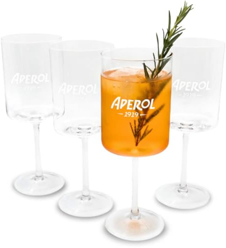Maxito Aperol Spritz Lot de 4 verres à cocktail Design moderne Idéal comme coffret cadeau Aperol Spritz