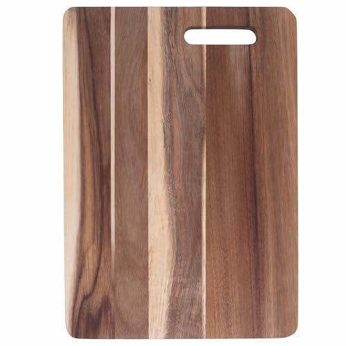 Tabla de cortar rectangular de 24 x 34 cm de madera de acacia, Woody