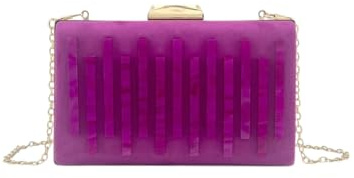 MODELISA - Bolso Clutch De Fiesta Elegante Cadena De Hombro Boda Evento Ceremonia Para Mujer (Buganvilla)