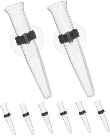 YARNOW Tubes à Eau en Plastique Transparent avec Bouchon Lot de 8 Facile d'entretien et Rétention d'eau pour Fleurs Coupées pour Arrangements Floraux
