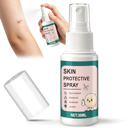 Spray Protector de Piel, Skin Barrier Spray, Protege la Piel, Resistente a Adhesivos, Trattamento Delicato, Invisible et Respirant, Resistente al Agua, Formato da Viaggio 30 Ml