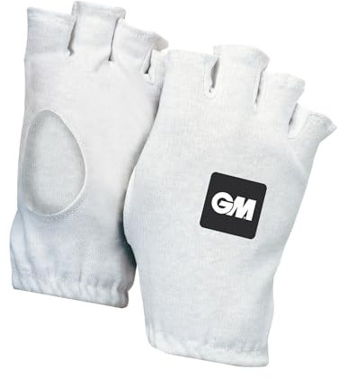 GM Gunn & Moore Fingerlose Cricket-Innenhandschuhe aus Baumwolle., Herren