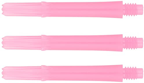 L-style L-Shaft Locked Nylon Dart Shafts, in-Between (260), Pink, Set of 3