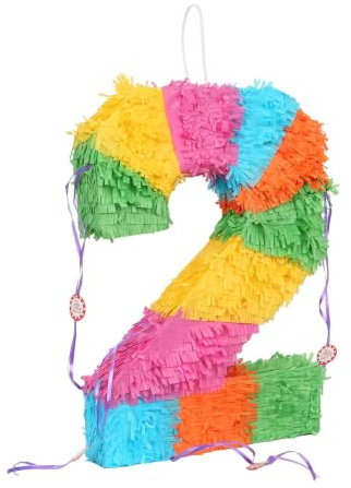 Fax Potato Number 2 Cardboard Pinata - Fill Your Own Kids Large Party Accessory Decoration - W35cm x D7.5cm x H50cm