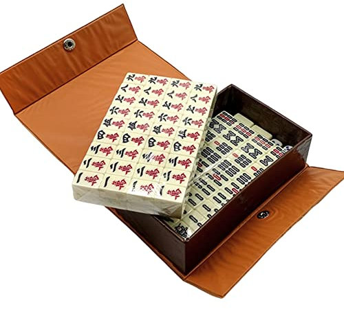 XJKLBYQ Chinesisches Mahjong -Spielset, Travel Mahjong Set, 149pcs/ Set Mahjong Brettspiel für Kinder Familien Erwachsene Home Entertainment Use