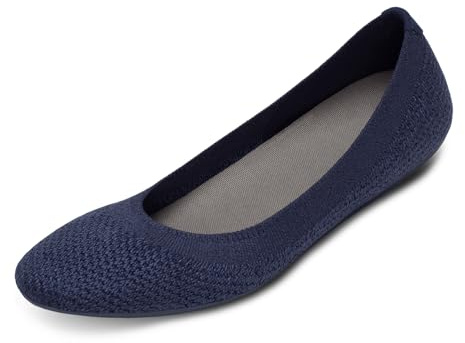 Allbirds Women’s Tree Breezers, Knit Ballet Flats, Slip-On Everyday Round Toe Shoes, Machine Washable Made with Natural Materials, Hazy Indigo (Hazy Indigo Sole), 6.5 UK