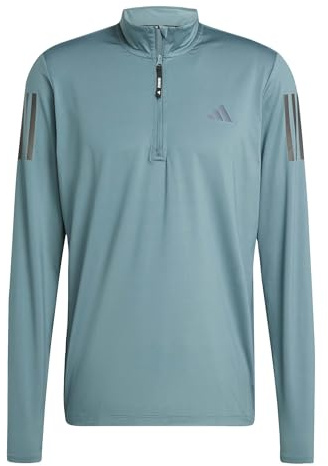 adidas Men's Own the Run Half-Zip Jacket, preloved teal, L