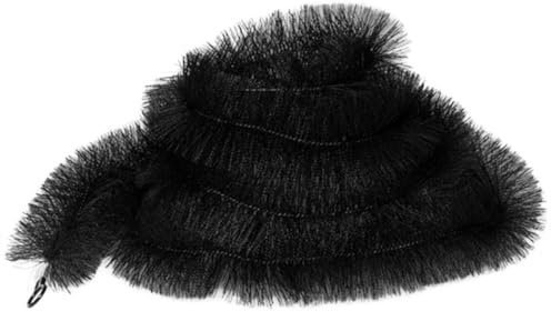 YUGN Protezione per grondaia, 12 metri (3 x 4 m) e diametro 12 cm, per grondaie, spazzola per grondaie