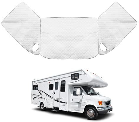 LICHENGTAI Couvre-pare-brise de voiture d'hiver compatible avec Fiat Ducato/Citroen/Peugeot Boxer 2006-2022, protection solaire pour pare-brise avant, bâche pare-brise auto antigel