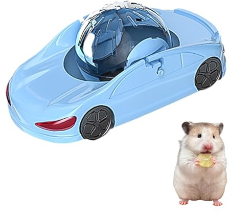 Hamster Ball Car - Small Hamsters Wheel Toy, Funny Exercise Running Wheel for little Pet, Hamster balls for syrian Gerbils and Other Small Animals, For Small Hamsters, Body Length 8 cm or less