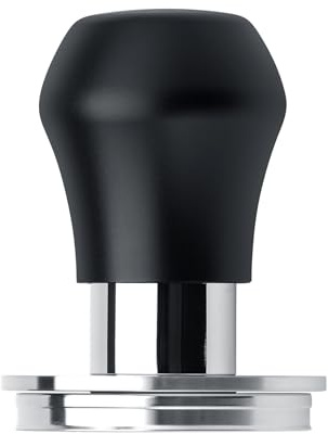 Normcore 53.3mm Espresso Tamper V4.1 Mini, Spring-Loaded Coffee with Click Feedback, Self-Leveling Stainless Steel Flat Baffle, Compatible with Breville Sage 54mm Portafilters, Black