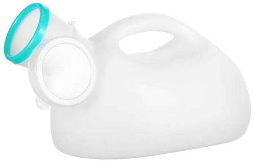 HEMOTON Urinoir Portable Masculin Couvercle, Récipient à Urine en Plastique Blanc, 1 Pièce, Bouteille à Urine Pratique pour Voyage, Camping et Usage Quotidien, Accessoire Hygiène Homme