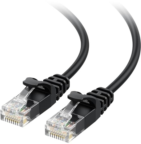 Cable Matters 10Gbps Snagless Cat 6 Ethernet Cable - 50ft, Slim Profile Cat 6 Cable, Cat6 Cord, Thin Ethernet Cord, Black