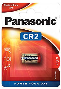 Panasonic Cr2 Batteria Al Litio Cilindrica Per Dispositivi, 3V, Confezione Da 1, Rosso Oro