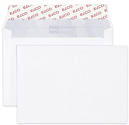 ELCO 30686 Premium Briefumschlag, C6, 162 x 114 mm für papierformat a6, 100 g/qm, 500 Stück, hochweiß