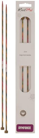 KnitPro KP20245 Aiguilles Simple Pointes Bois Multicolore 30 cm x 3 mm