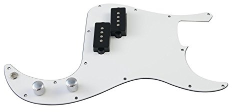 Cover pickguard module for bass white DIMAVERY e-bass