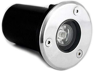 G.Kaos Faretto LED da Incasso per Esterni Segnapasso Calpestabile e Impermeabile IP65 Luce Bianco (1W Caldo 3000K)