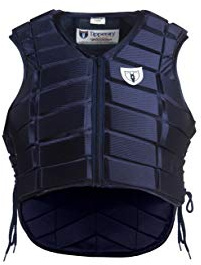 TIPPERARY EQUESTRIAN Horse Riding Eventer Vest - English Style Protective Horseback Riding Apparel - Flexible Customizable Fit Body Protector - Navy Blue - TS