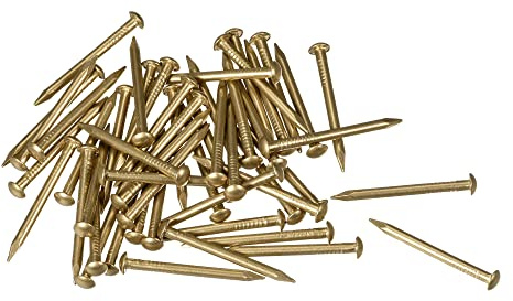 uxcell Small Tiny Brass Nails 2x25mm for DIY Decorative Pictures Wooden Boxes Household Accessories 50pcs
