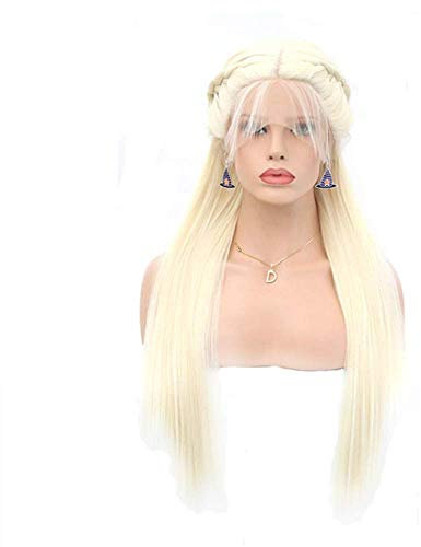 YTOOZ Parrucca Europea E Moda Dadi Mezza Scialle Capelli Capelli Lunghi Capelli Lisci Frontale Pizzo Parrucca Capelli in Fibra Chimica Copricapo
