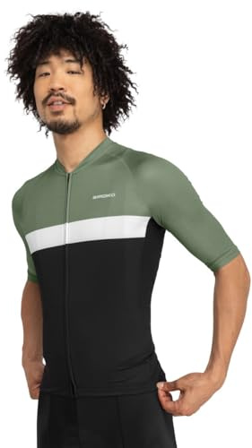 SIROKO - Sommer-Radtrikot M3 Grand Master - L - Schwarz/Olivgrün