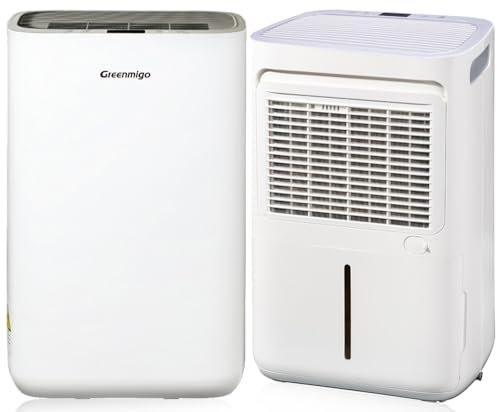 Greenmigo Deumidificatore Assorbire l'acqua 10/24h Deumidificazione per Ambiente max 35m²,Purificatore d'aria Silenziosa per Casa,Ufficio,Garage,Cantina,Contro Muffa e Umidità(ALPHA-Q10)