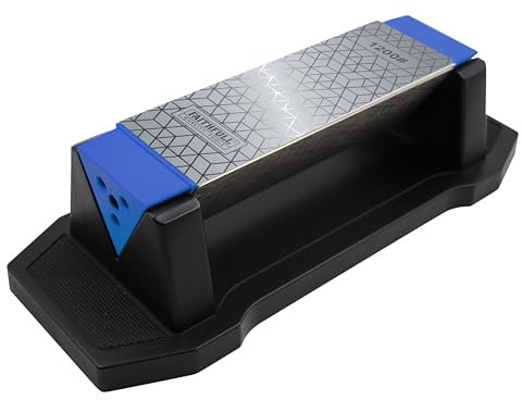 Faithfull Diamond Sharpening Stone Kit – Triangular Whetstone 150/325 / 1200 Grit, Knife & Tool Sharpener with Non-Slip Base, Wet or Dry Use