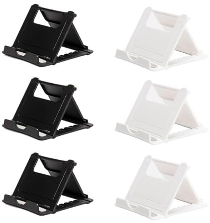 WeddHuis 6er-Pack tragbarer Handy-Ständer, Faltbarer Desktop-Handy-Ständer, universeller Schreibtischständer für alle mobilen Smartphones