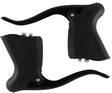 Laroal Manetas de Freno de Aluminio Negro, aptas para manillares de 22,2 a 23,8 mm, diseño ergonómico para Bicicletas de Carretera y ciclocross.